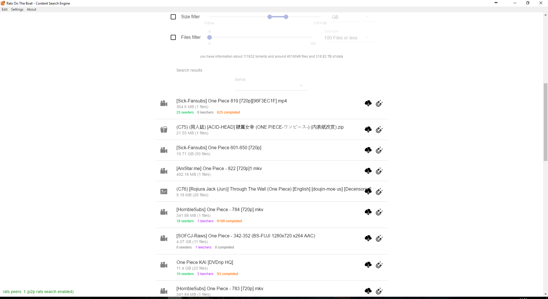 A lot of torrents